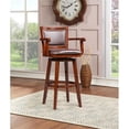 thumbnail image 2 of Bowery Hill Modern Extra Tall Swivel Bar Stool with Arms - Cherry, 2 of 9