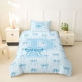 thumbnail image 2 of Erosebridal Girls Bow P Personalized Initial Twin Bedding,Teens Cartoon Blue Love Heart Duvet Cover Set,Lightweight Room Decor,2pcs,No Comforter, 2 of 5