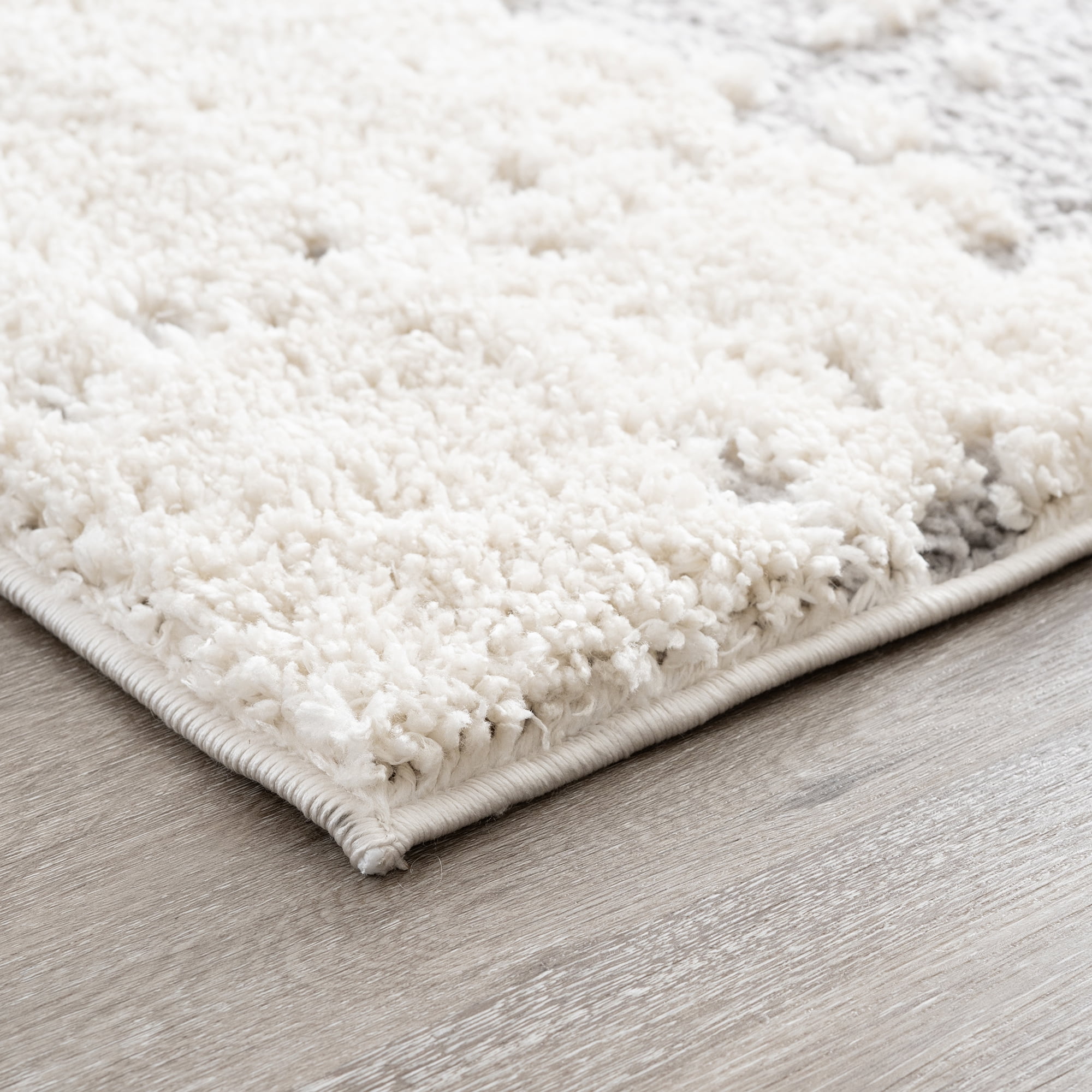 Bliss Rugs Artisan Shag Contemporary 8' x 10' Ivory and Gray Indoor Area Rug