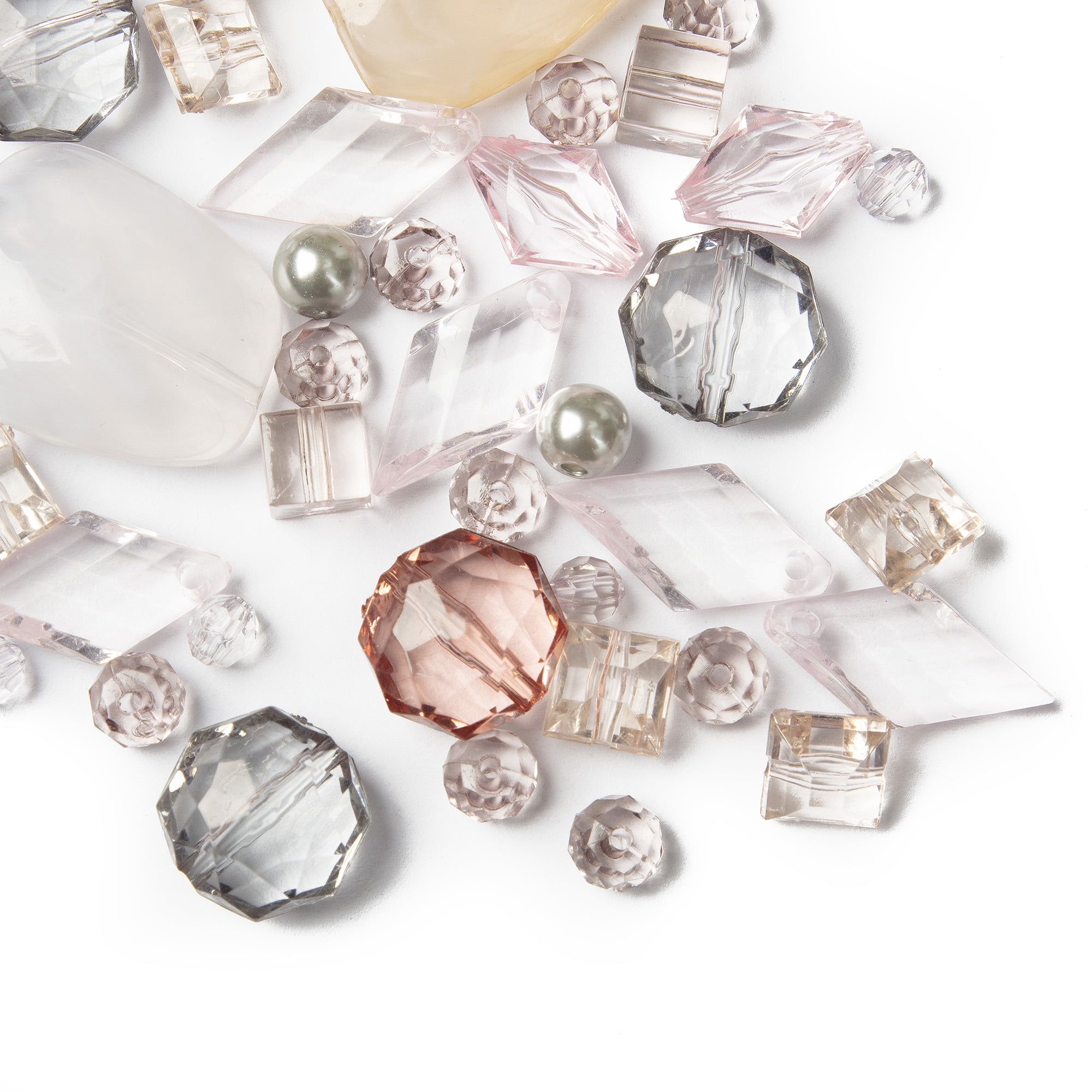(2 pack) Cousin DIY Muted Blush Tone Acrylic Bead Mix, 152g, 225 Piece, Model 69995008, Unisex, Adults