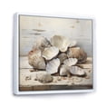 thumbnail image 2 of Designart "Grey Clam Coastal euphony III" Animals Floater Framed Canvas Print, 2 of 7