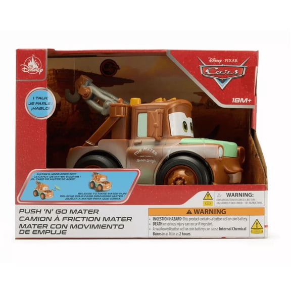 Disney Parks Mater Push 'N' Go Talking Vehicle Pixar Cars New With Tags