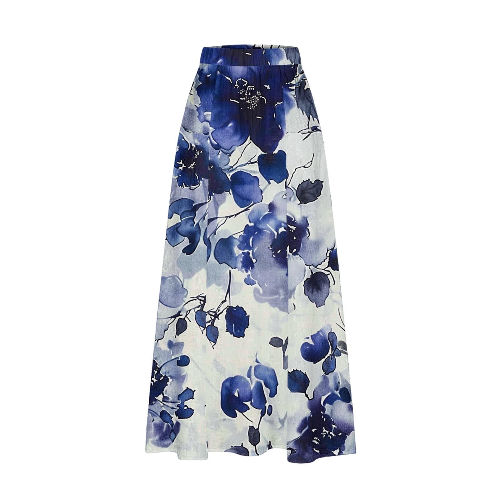 Mrat Long Skirts for Women Summer Women's Casual Retro Floral
