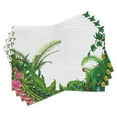 thumbnail image 1 of Ambesonne Plant Place Mats Set of 4, Tropical Plants Exotic, Standard Size, Green Multicolor, 1 of 6