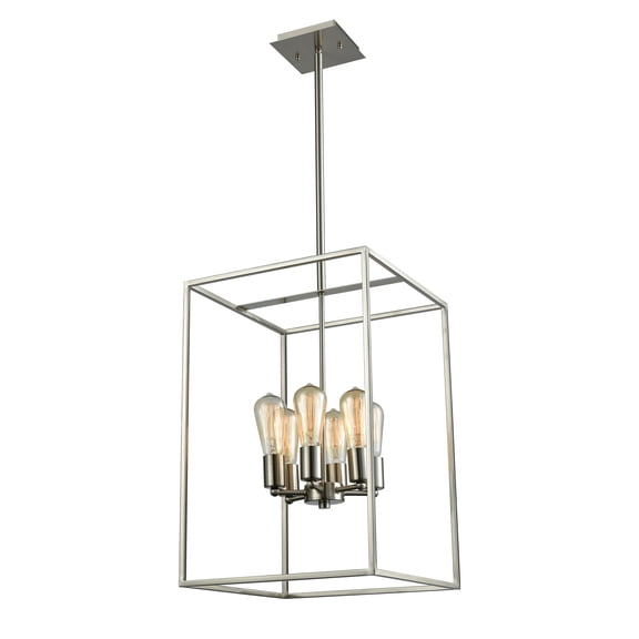 Elk Home Williamsport 6-Light Brushed Nickel Transitional Chandelier