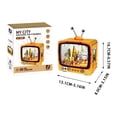 thumbnail image 3 of Kumdkdwn DIY Wooden TV Puzzle, Light-Up Architectural Model Building Kit, City Theme, 213 Pcs, LED, Educational STEM Toy, Gift for Teens Adults, Home Desk Decor, 8.1x7.3x2in, 3 of 5