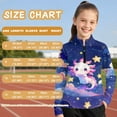 thumbnail image 6 of Psesaysky Girl's Cute Axolotl Galaxy Stars Graphic Print Preppy Cute Sweatshirts Long Sleeve Drop Shoulder Half Zipper Pullovers Athletic Thermal Coat 10-11 Years, 6 of 6