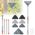 thumbnail image 3 of CNKOO 82 Inch Wall Mop with Long Handle Wall Cleaning Mop with 39.8-82 Inch Extension Pole 360° Rotatable Wall Cleaner Mops Triangle Mop Kit for Walls Ceiling Window Skirting, 3 of 6