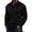 Black, variant on HAOTAGS Men’s Vintage Buttoned Shirt Turn-Down Collar Long Sleeve Polo Shirts White Size L