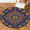 Multicolour 4, variant on CURLYOOT Round Rug 3ft Mexico Style Area Rug, Washable Circle Mat Non Slip Floor Carpet Mat, Paisley Floral Soft Indoor Rugs for Entryway Living Room Dining Room Bedroom