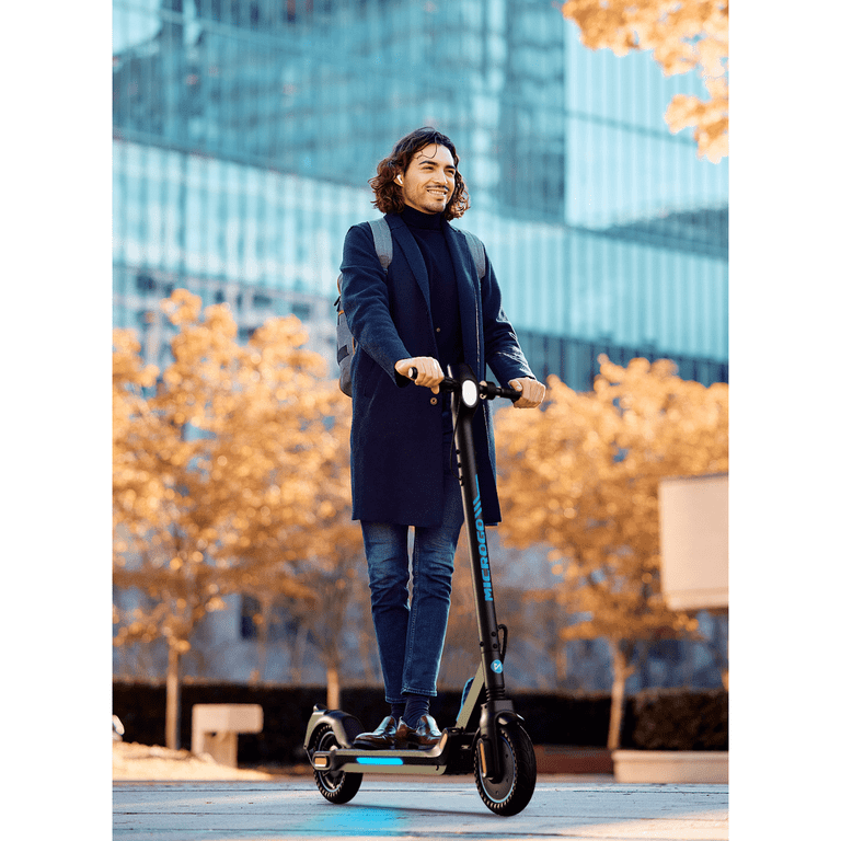 Microgo M5 Plus Electric Scooter, 500W Motor 10 inch Honeycomb Tires for Adults, Long Range 19 MPH Top Speed Foldable Kick E Scooter Commuter, Black