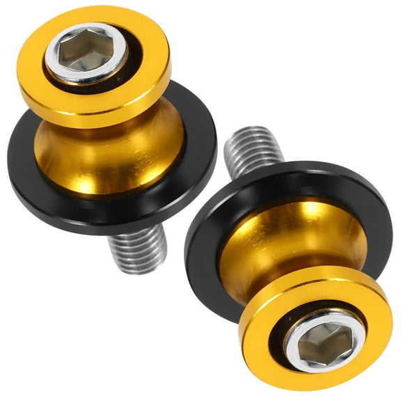 HEMOTON Universal Motorcycle Swing Arm Stand Swingarm Spools Sliders Screw Golden