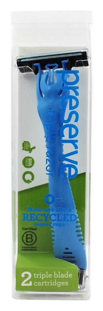 Preserve HG0437095 Triple Razor - Assorted Colors, Pack of 6