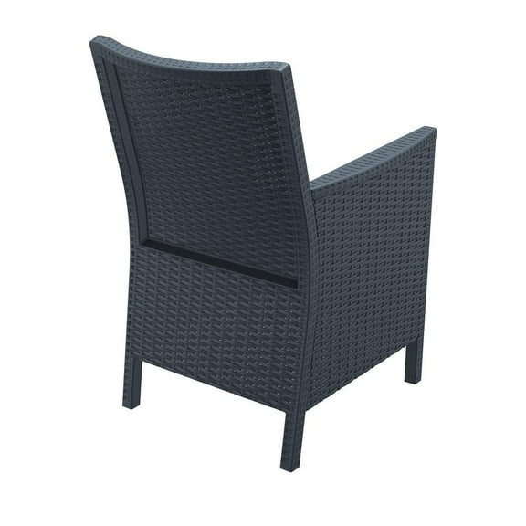 Compamia California Wicker-look Outdoor Chair in Dark Gray - Set of 2