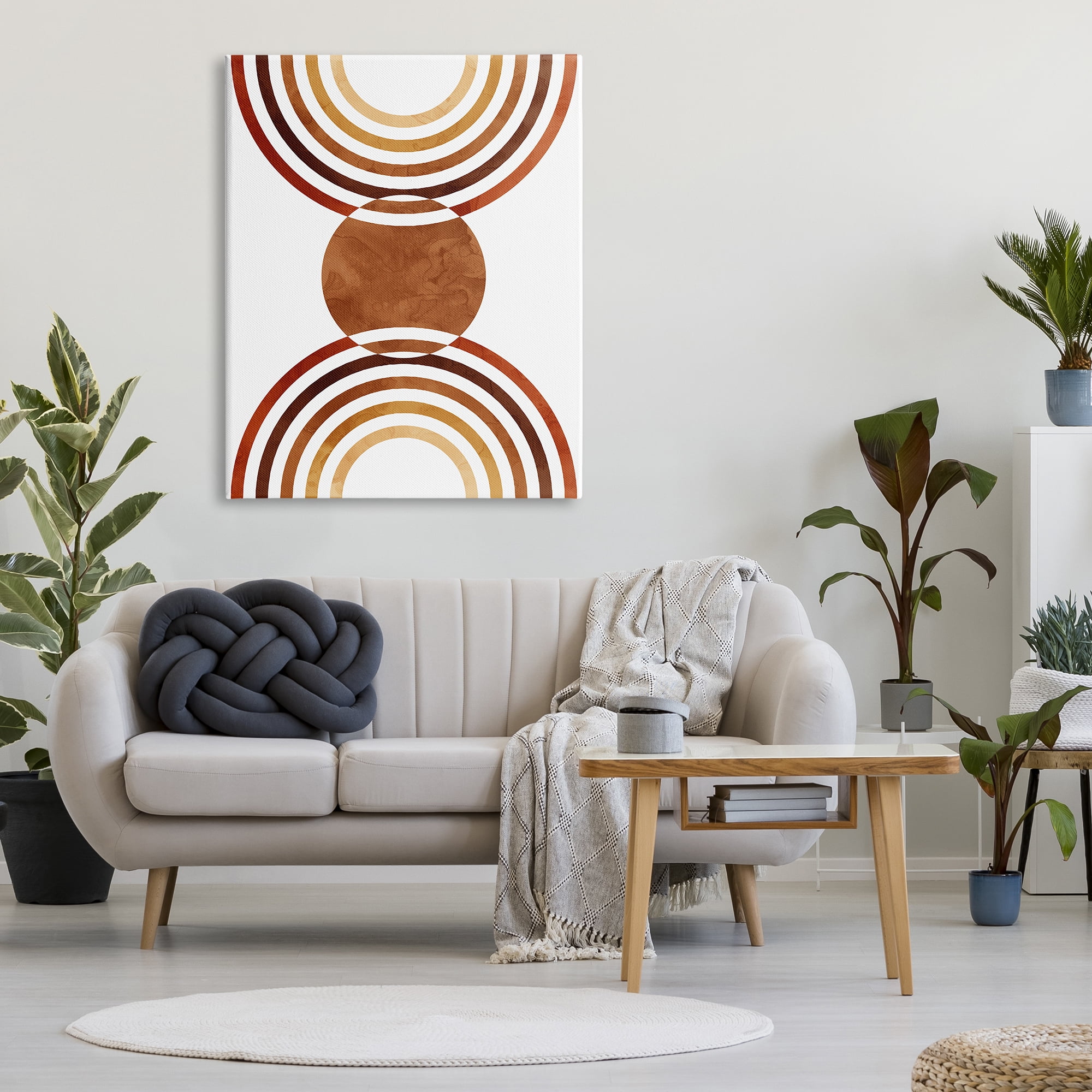 Stupell Industries Boho Earthy Arches Abstract Painting Gallery Wrapped Canvas Art Print Wall Art, 36 x 48