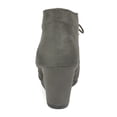 thumbnail image 3 of Botas DREAM PAIRS Tomson para mujer, grises con cordones y cuña, talla 7.5 US, 3 of 6