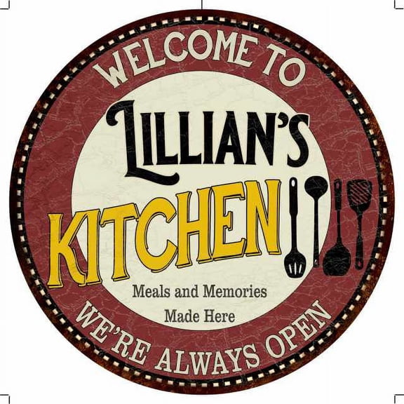 Lillian's Kitchen 14" Round Metal Sign Bar Game Room Wall Decor 100140040100