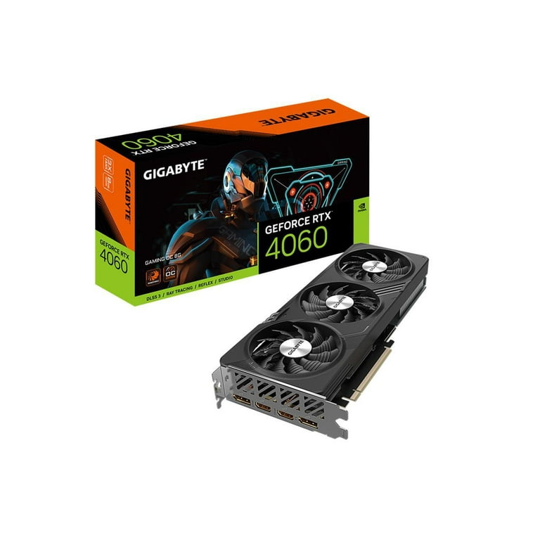 GIGABYTE GeForce RTX 4060 GPU, 8GB GDDR6, 3x WINDFORCE Fans GIGABYTE GeForce RTX 4060 GPU, 8GB GDDR6, 3x WINDFORCE Fans