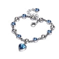 thumbnail image 2 of PPgejGEK Women's Bracelets Plated Romantic Crystal Bracelet Female Heart-shaped Blue Crystal Bracelet Jewelry for Valentine's Day Mother's Day Christmas Birthday Gifts, 2 of 7