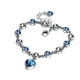 thumbnail image 2 of Pulseras para mujer, regalos para mujer, pulsera romántica de cristal chapada, pulsera femenina de cristal azul en forma de corazón, joyería, pulsera, 2 of 5