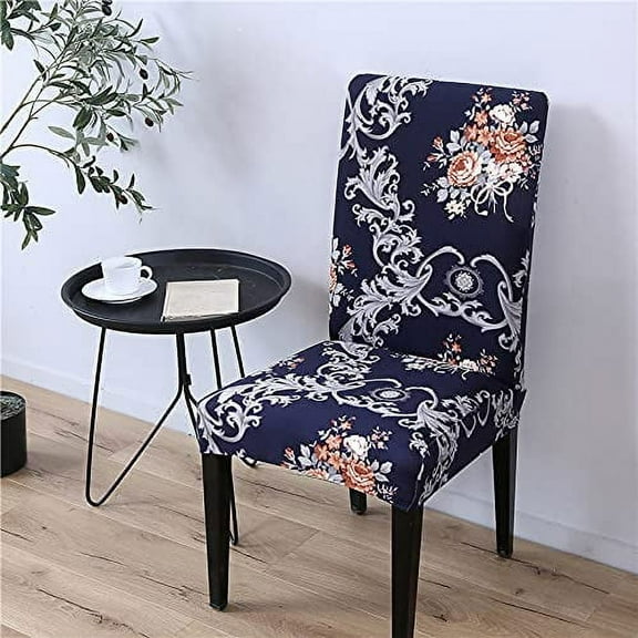 Nvzi Chair Covers for Dining Room Dining Chair Slipcover Chair Covers Living Room Chair Covers Removable Chair Cover Washable Protector Stretch Chair Cover for Party (4 Pack