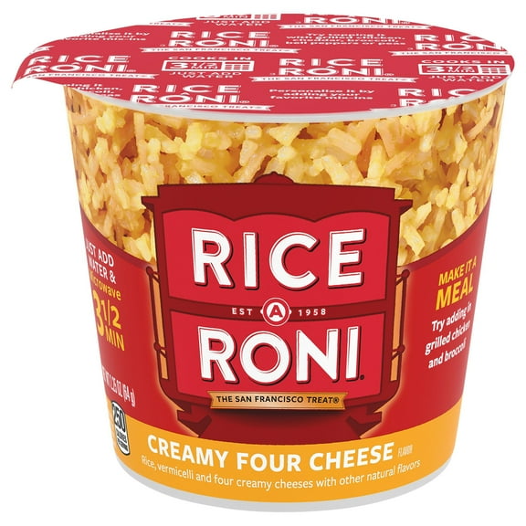 Pack of 4 Rice A Roni Creamy Four Cheese Cup - 2.25 oz - Package may vary