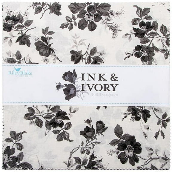 Riley Blake - Ink & Ivory 10" Stacker by RBD Designers 42 pcs