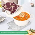 thumbnail image 3 of Yayeee Pot Holders Kitchen Heat Resistant with Pocket 7"x9.8" Cotton Oven Cooking Hot Pads, Red Circles, 3 of 7