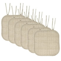 Aria Memory Foam Non-Slip Chair Cushion Pad with Ties 6 Pack - Multi Beige