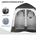 thumbnail image 4 of WYDK 2 Room Shower Tent, 7.5 FT Instant Pop Up Shelter with Carrying Bag, Privacy Changing Room Tent,Perfect for Portable Toilet, Camping, Dressing, Outdoor Indoor, Easy Set Up,Black, 4 of 8