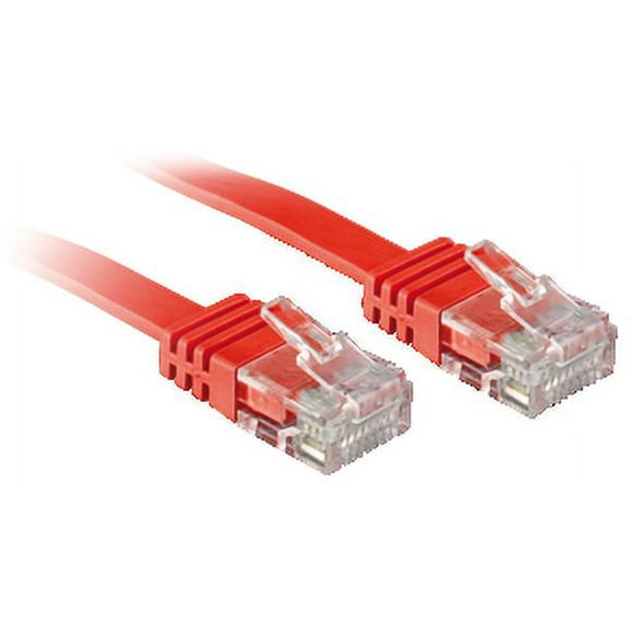 Cat.6 ribbon patch cable, unshielded, red, 1m