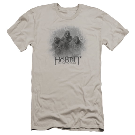 The Hobbit Three Trolls Premium Canvas Adult Slim Fit 30/1 T-Shirt Silver