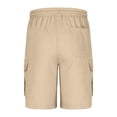 thumbnail image 6 of Kids Quick-Dry Cargo Shorts, Drawstring Waist, Lightweight Multi-Pocket Shorts for Summer and TravelBeige120, 6 of 7
