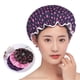 thumbnail image 2 of Pack de 3 gorros de dormir de satén con banda elástica ancha, de poliéster, se adapta a la mayoría de tamaños de cabeza, negro, azul, rosa, 2 of 8