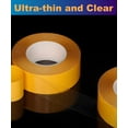 thumbnail image 2 of Ultra-Thin Clear Double Sided Tape Heavy Duty 2-Inch x 50 Feet Two Sides Strong Stick Mounting Adhesive Tape for Arts & Crafts, Fix Carpet, Women Clothes, Woodworking, Anti Cat Scratch, Sewing, 2 of 6