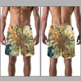 thumbnail image 3 of luoweisi Men's Beach Shorts Quick Dry Swim Trunks with Mesh Lining Map M, 3 of 5