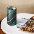 thumbnail image 3 of 20oz Coffee Tumblers Teal Gold Marble Wave Dot Pattern Stainless Steel Vacuum Insulated Travel Tumbler Coffee Cups Mug with Lid and Straw with Cleaning Brush for Cold & Hot Drinks, 3 of 5