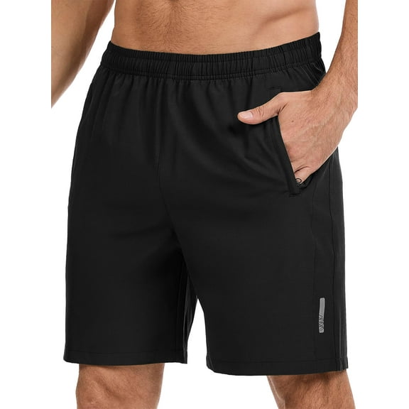 Men's UPF 50  7" Inseam Hiking Shorts with 3 Zipper Pockets Water Resistant Quick Dry Lightweight for Outdoor Fishing