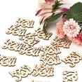 thumbnail image 4 of Langgg 60 Pack Wooden Letters Unfinished Signs Wall Decoration Happy Birthday Party, 4 of 6