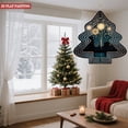 thumbnail image 2 of Stylish Metal Christmas Tree Wind Spinner - Concentric Circle Design for Yard & Garden Decor Perfect Holiday Decoration, 2 of 7