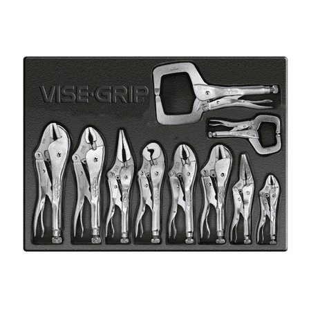 Irwin Tools VISE-GRIP Original Locking Pliers Tool Set with Tray, 10 Piece,