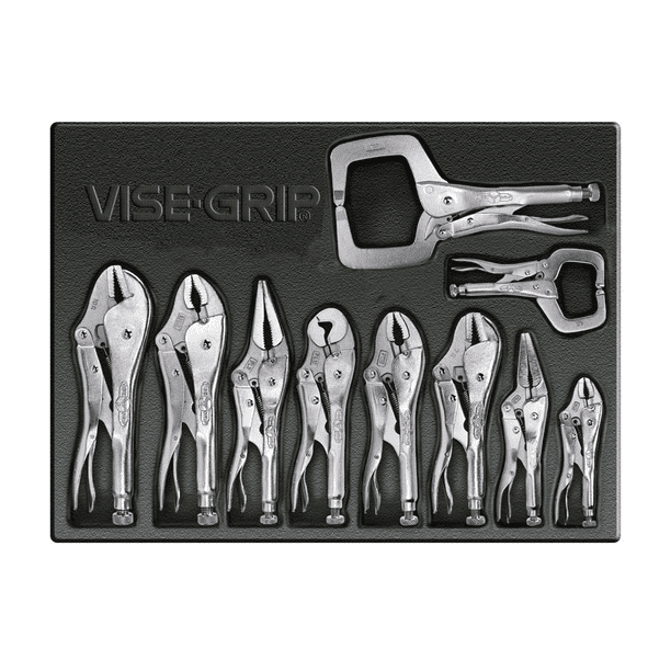 Irwin Tools Vise-Grip Original Locking Pliers Tool Set with Tray, 10 Piece, 1078TRAY