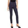 thumbnail image 1 of I.N.C Womens Leopard Casual Trouser Pants, Blue, 2 Regular, 1 of 4