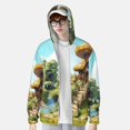 thumbnail image 2 of Fotbe Cartoon Mushroom House Chaqueta con Protección Solar UPF 50+ para Hombre y Mujer, Camisa con Capucha y Bolsillos-XX-Large, 2 of 7