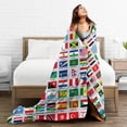 thumbnail image 5 of World Flags Blanket Super Soft Flannel Blanket Comfy Cozy Throw Blanket Couch Lightweight Blankets for Living Room Bedroom 40"X30", 5 of 5