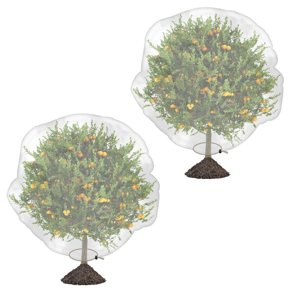 FGY 2 Pack Garden Mesh Netting 3.3 X 4.9 Ft Plant Cover Bags with ...
