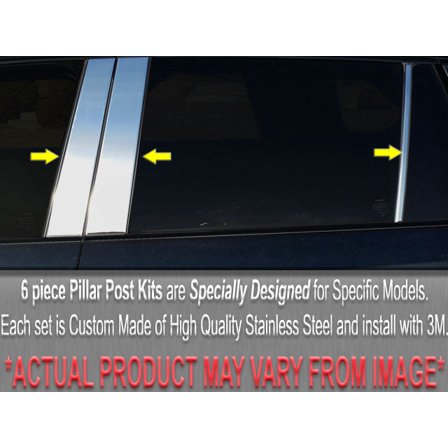 QAA Part PP32361 is an 8 Piece Stainless Steel Pillar Post Trim That is Compatible to The Ford Crown Victoria 1992-1997, 4-Door, Sedan