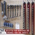 thumbnail image 2 of Precision Defined Aluminum Tool Socket Holder | Red, Single 1/2-Inch x 14 Clips | Heavy Duty Organizer, 2 of 5