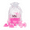 Playful Pink, variant on Spoolies Original Heatless Soft Twist Silicone Hair Curler Roller, Jumbo Size, 15 Ct