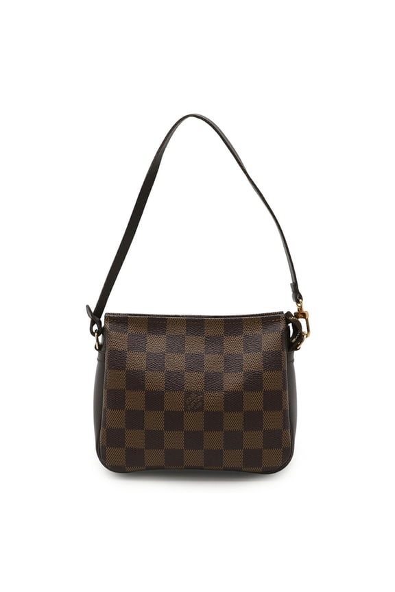Pre-Owned LOUIS VUITTON Damier Truss Makeup Pouch Handbag N51982 (Good)